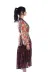 GIPSY ORANGE Model Çiçek Desenli Yaka ve Eteği Fırfırlı Uzun Kimono Elbise