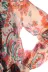 GIPSY ORANGE Model Çiçek Desenli Yaka ve Eteği Fırfırlı Uzun Kimono Elbise