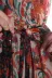 GIPSY ORANGE Model Çiçek Desenli Yaka ve Eteği Fırfırlı Uzun Kimono Elbise