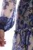 GIPSY LILAC Model Çiçek Desenli Yaka ve Eteği Fırfırlı Uzun Kimono Elbise