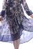 GIPSY LILAC Model Çiçek Desenli Yaka ve Eteği Fırfırlı Uzun Kimono Elbise