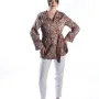 OTTOMAN JACQUARD CEKET Model Jakarlı Otantik Osmanlı Desenli Kısa Kemerli Ceket